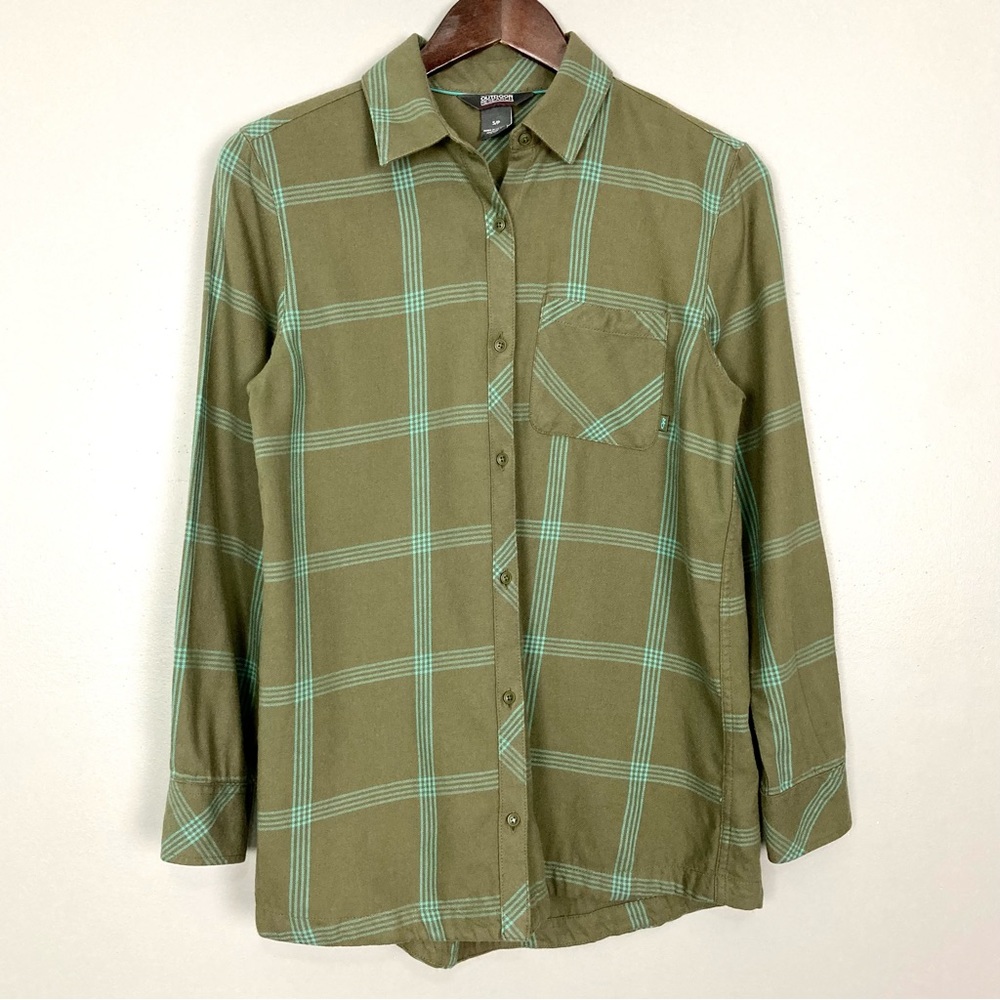 Outdoor Research Cedar Cove Tunic Top Women’s Size S Plaid Button Up Lightweight - Picture 3 of 9